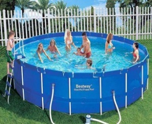 Каркасный бассейн, 549х122 см, 23062 л.,фильтр-насос 5678л/ч, тент, лестница., Bestway, 56462/56113 BW