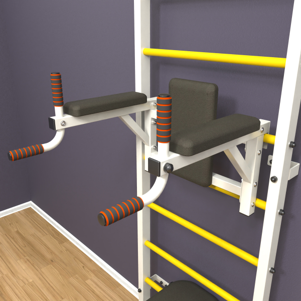 Шведская стенка «LittleSport» White Long 3.0 желтые ступени