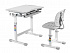 Комплект парта и стул-трансформеры FunDesk Piccolino lIl Grey (серый)