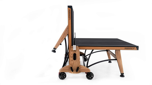 картинка Теннисный стол складной для помещений "RASSON PREMIUM T03 Indoor" (274 х 152,5 х 76 см, натуральный дуб) с сеткой от магазина Лазалка