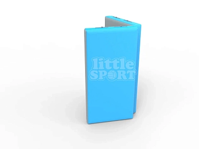 картинка Мат кожзам LittleSport (100х100х10см) складной в 2 сложения серый\голубой от магазина БэбиСпорт