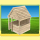 картинка Игровой домик "Волшебство" с деревянной крышей от магазина Лазалка