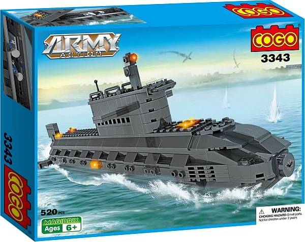 картинка Конструктор "армия" подводка  (520 дет.) 3343CG от магазина Лазалка
