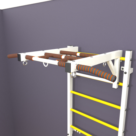 картинка Шведская стенка «LittleSport» White Long желтые ступени от магазина Лазалка