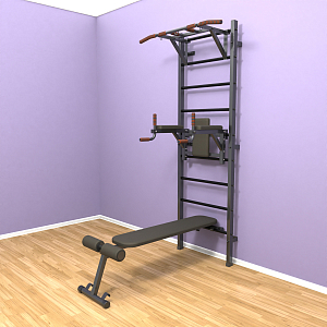 Шведская стенка "LittleSport" Pull-Up 3.0 (черный*черный)