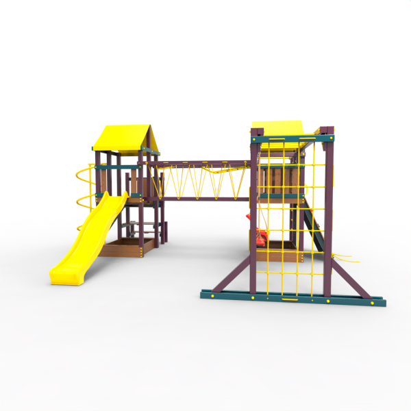 Детская площадка Пикник «Лила» Кракен Компакт с турником и шведской стенкой