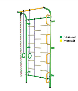 Детский спортивный комплекс ДСК "Пионер-С1л" (пристеночный) зелено-желтый