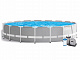 картинка Каркасный бассейн Prism Frame 549х122см, 24311л, фил.-насос 5678л\ч, лестница, тент, подстилка, Intex, 26732 от магазина Лазалка