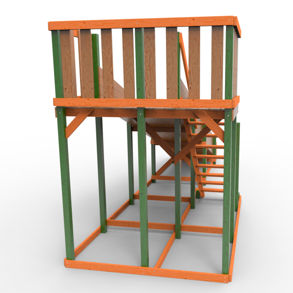 Детская площадка - деревянная горка Пикник "Зима №3" Вега