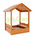 картинка Детская деревянная песочница с крышей от магазина Лазалка