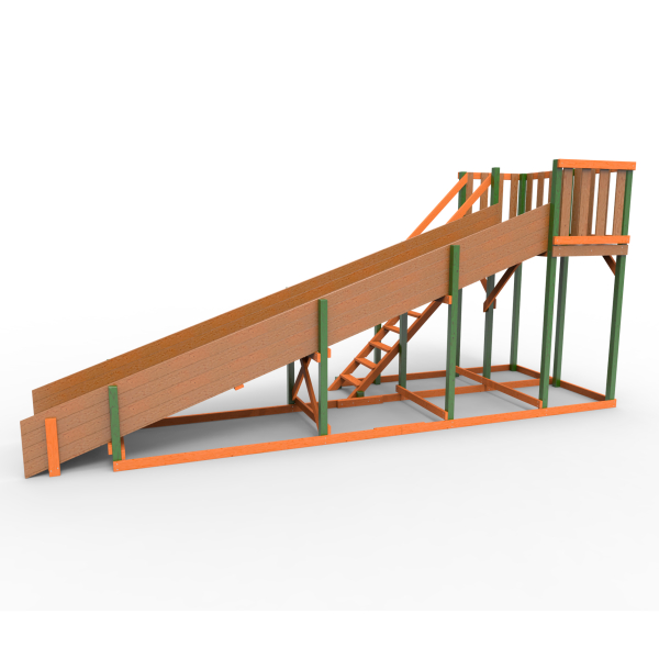 Детская площадка - деревянная горка Пикник "Зима №3" Вега