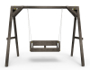 Деревянные качели Пикник 2 "Блэк" (диванчик на цепях)