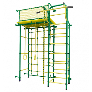 Детский спортивный комплекс ДСК "Пионер 10 сеть" зелено-желтый