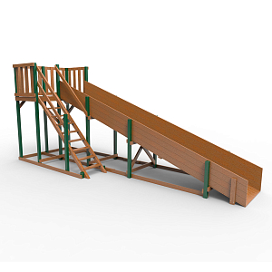 Детская площадка - деревянная горка Пикник "Зима №3" Форест