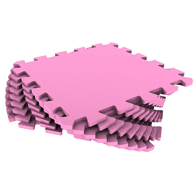картинка Мягкий пол универсальный 33*33(см) розовый от магазина БэбиСпорт