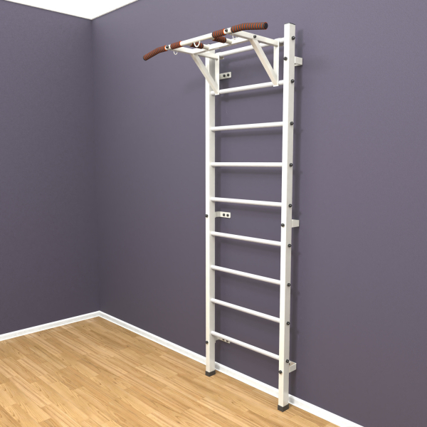 Шведская стенка «LittleSport» White Pull-Up белые ступени