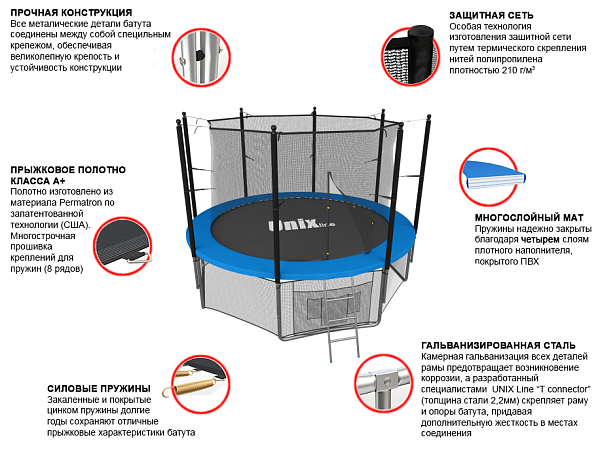 Батут UNIX line 14 ft inside